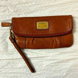 Vintage Fossil Wallet Brown, Tan